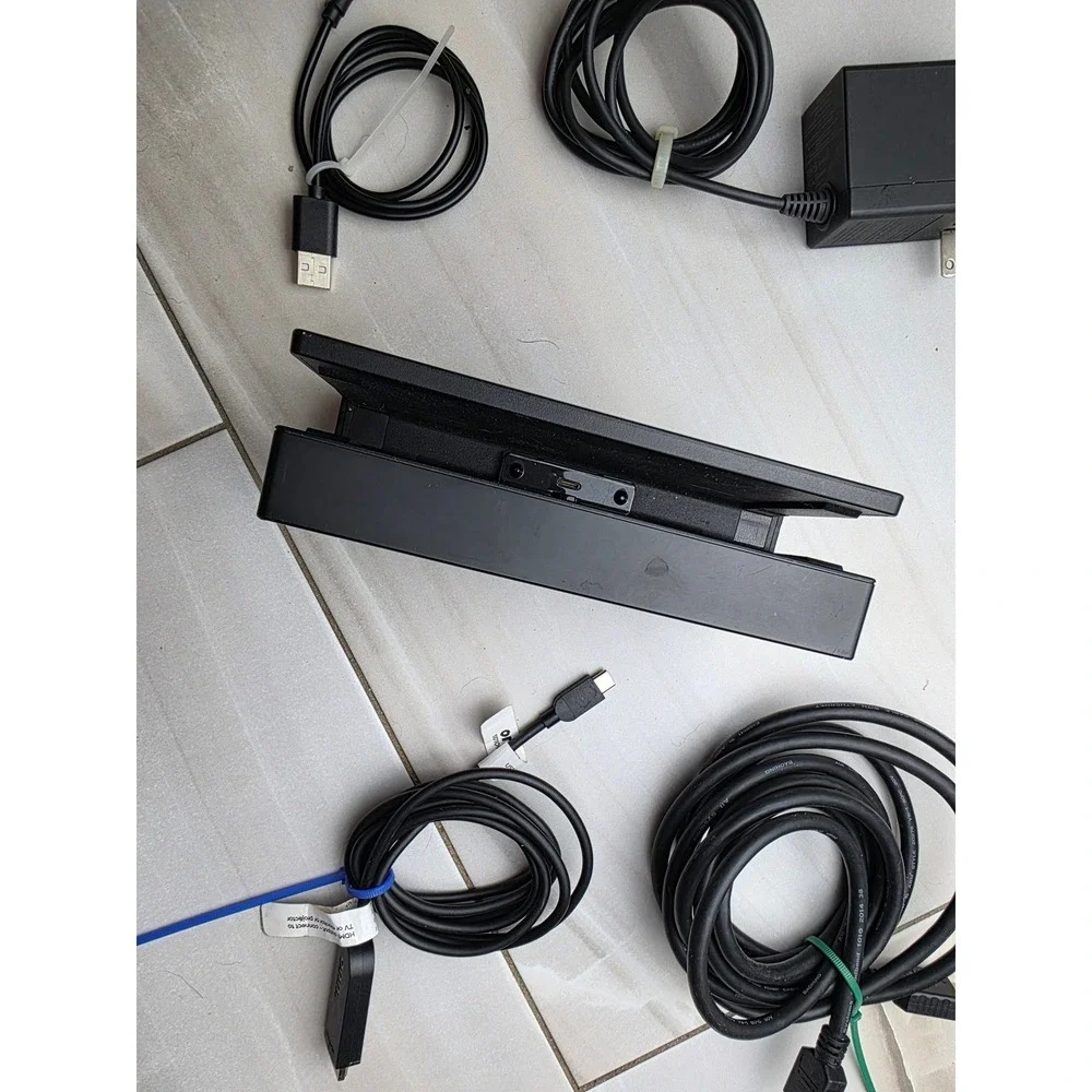 Nintendo Switch Docking Station HAC-007 Black AC Adapter HDMI USB-C Cables W2